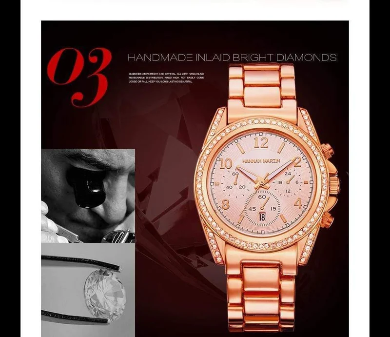 Frauen Uhren Rose Gold Uhr Frauen Uhren Luxus Diamant Damen Uhr Saat Uhr relogio feminino reloj mujer
