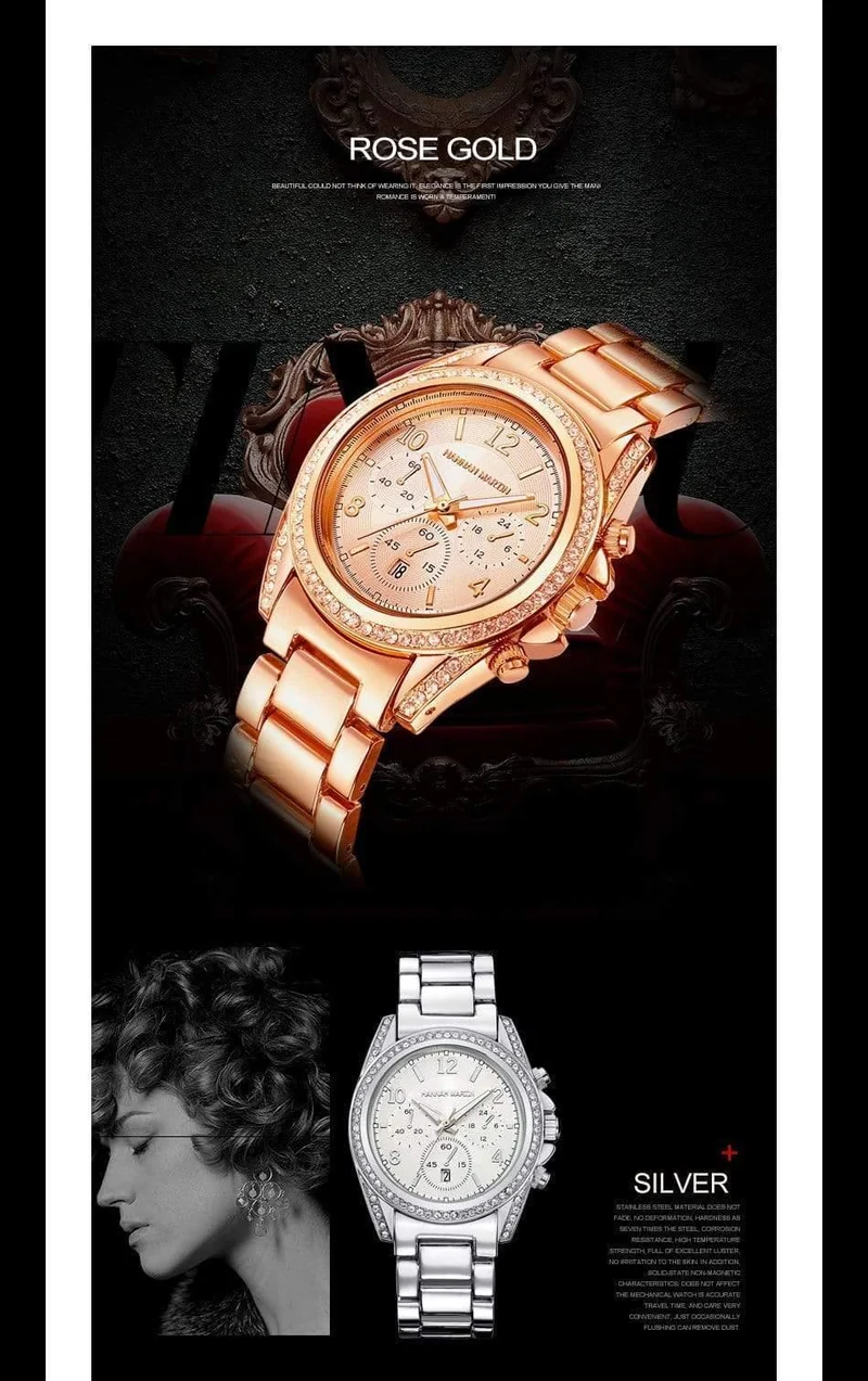 Frauen Uhren Rose Gold Uhr Frauen Uhren Luxus Diamant Damen Uhr Saat Uhr relogio feminino reloj mujer