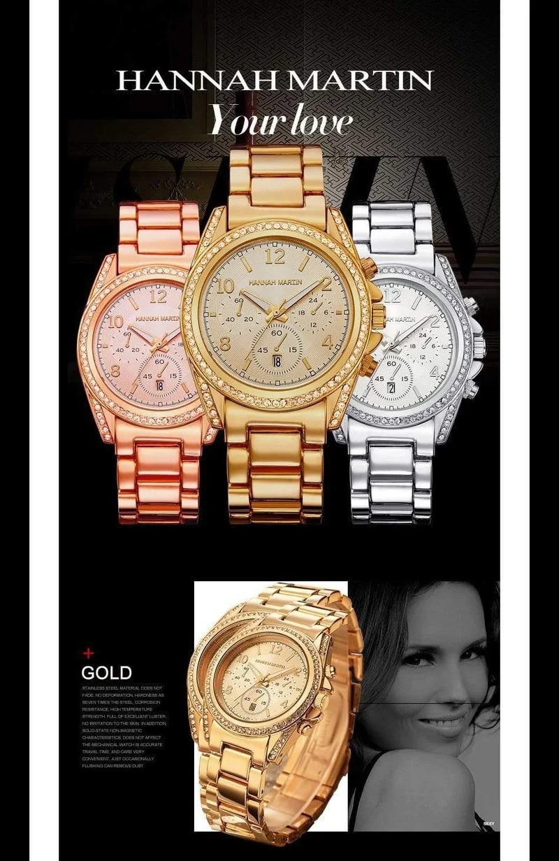 Frauen Uhren Rose Gold Uhr Frauen Uhren Luxus Diamant Damen Uhr Saat Uhr relogio feminino reloj mujer