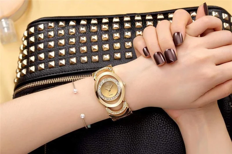Uhr Frauen Luxus Marke armband Damen Quarz-Uhr Geschenke Für Mädchen Voller Edelstahl Strass armbanduhren whatch