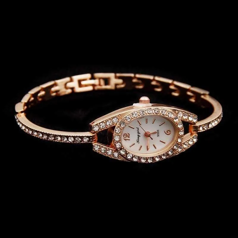 Strass Rose Gold Uhren Frauen Edelstahl Armband Diamante Quarzuhr Frauen Kleid Uhren weibliche stunden