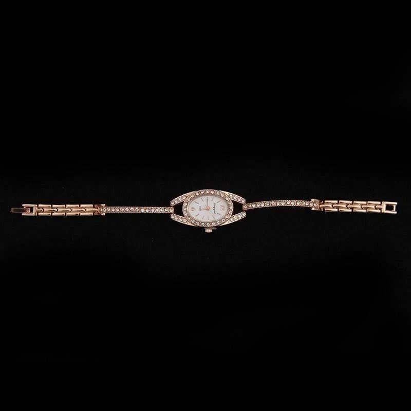 Strass Rose Gold Uhren Frauen Edelstahl Armband Diamante Quarzuhr Frauen Kleid Uhren weibliche stunden