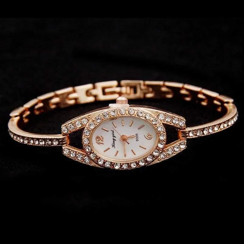 Strass Rose Gold Uhren Frauen Edelstahl Armband Diamante Quarzuhr Frauen Kleid Uhren weibliche stunden