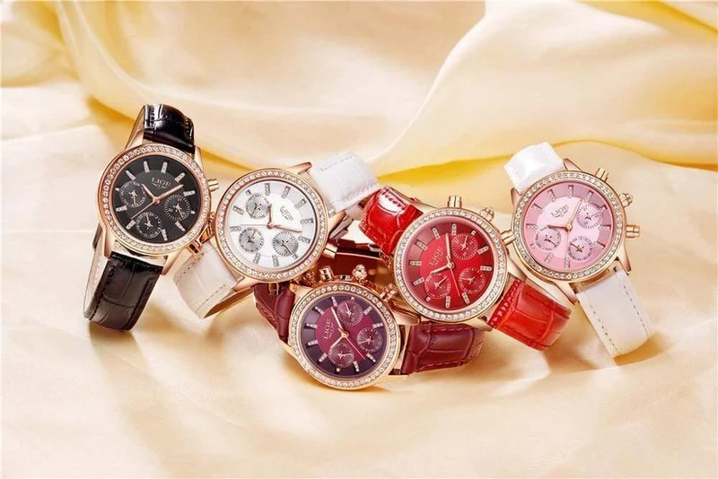 Frauen Uhr Mode Lässig Leder Quarzuhr Damen Diamant Kleid Uhren Weiblichen geschenk Relogio feminino