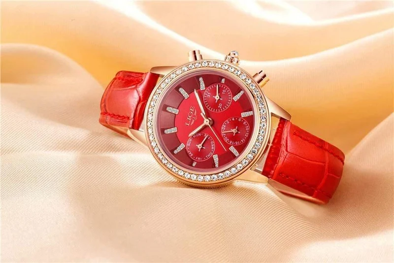Frauen Uhr Mode Lässig Leder Quarzuhr Damen Diamant Kleid Uhren Weiblichen geschenk Relogio feminino