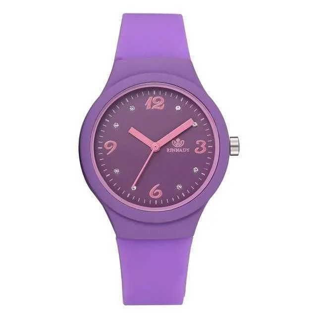 Uhren für Frauen einfache weiße Sport kreative Candy Farbe Sport Uhr Relogio Feminino LS1086