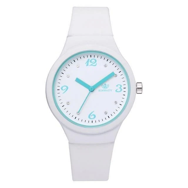Uhren für Frauen einfache weiße Sport kreative Candy Farbe Sport Uhr Relogio Feminino LS1086