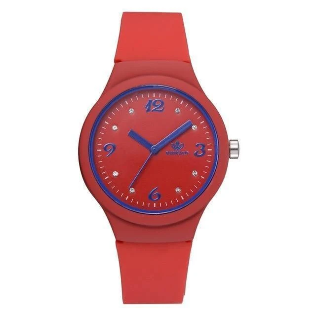 Uhren für Frauen einfache weiße Sport kreative Candy Farbe Sport Uhr Relogio Feminino LS1086