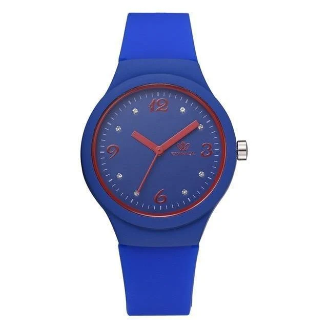Uhren für Frauen einfache weiße Sport kreative Candy Farbe Sport Uhr Relogio Feminino LS1086