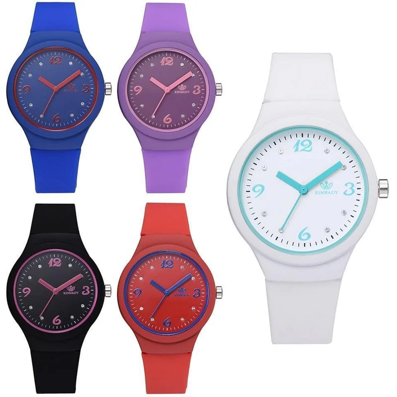 Uhren für Frauen einfache weiße Sport kreative Candy Farbe Sport Uhr Relogio Feminino LS1086