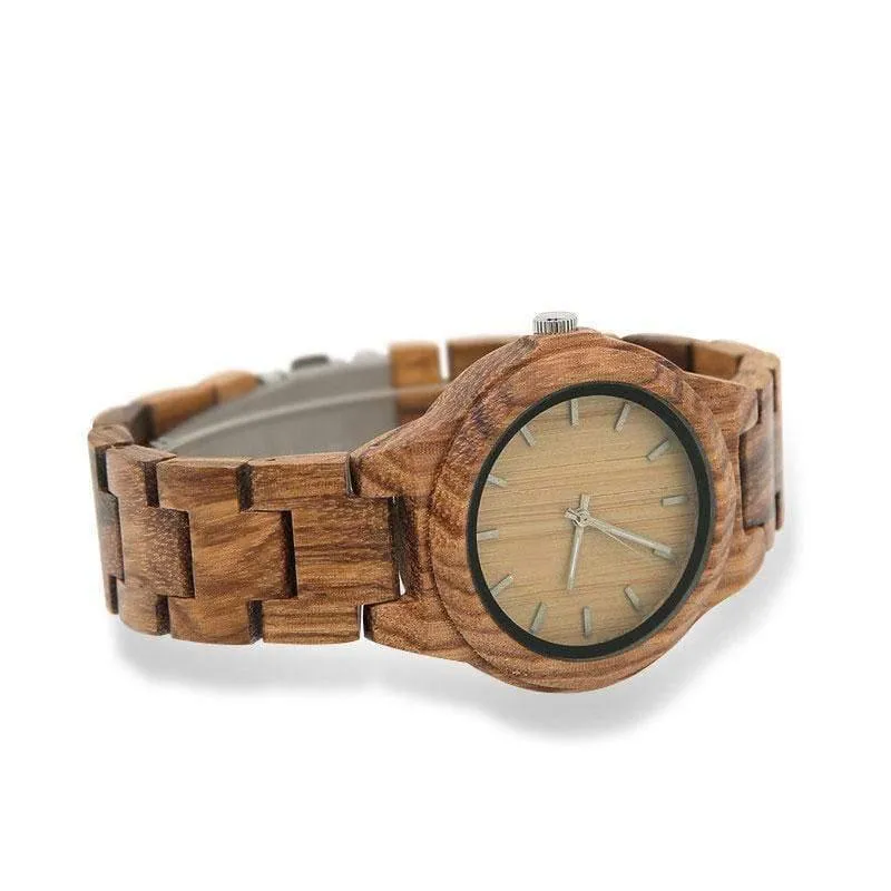 Holz Damen Uhr Stunde Sport relogio feminino Zegarek Damski frauen Uhren Strap Holz Plaid