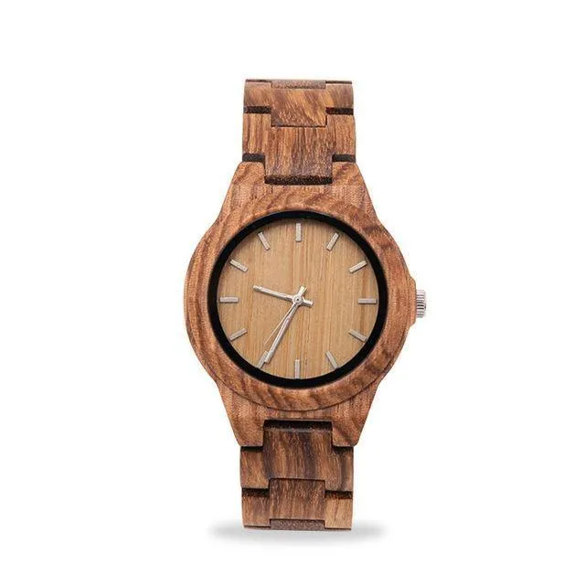 Holz Damen Uhr Stunde Sport relogio feminino Zegarek Damski frauen Uhren Strap Holz Plaid