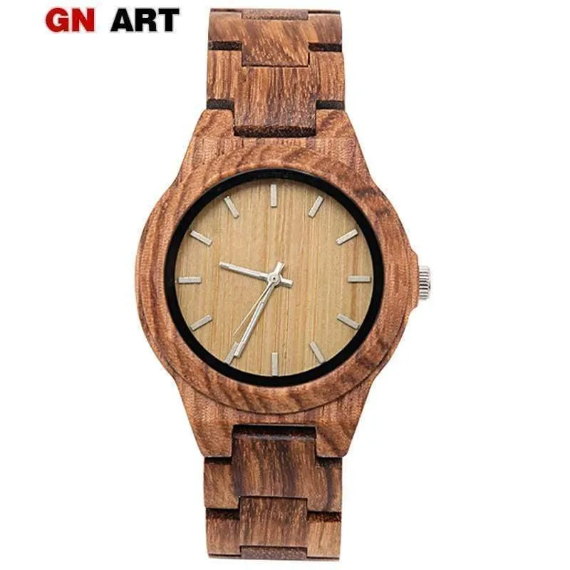 Holz Damen Uhr Stunde Sport relogio feminino Zegarek Damski frauen Uhren Strap Holz Plaid