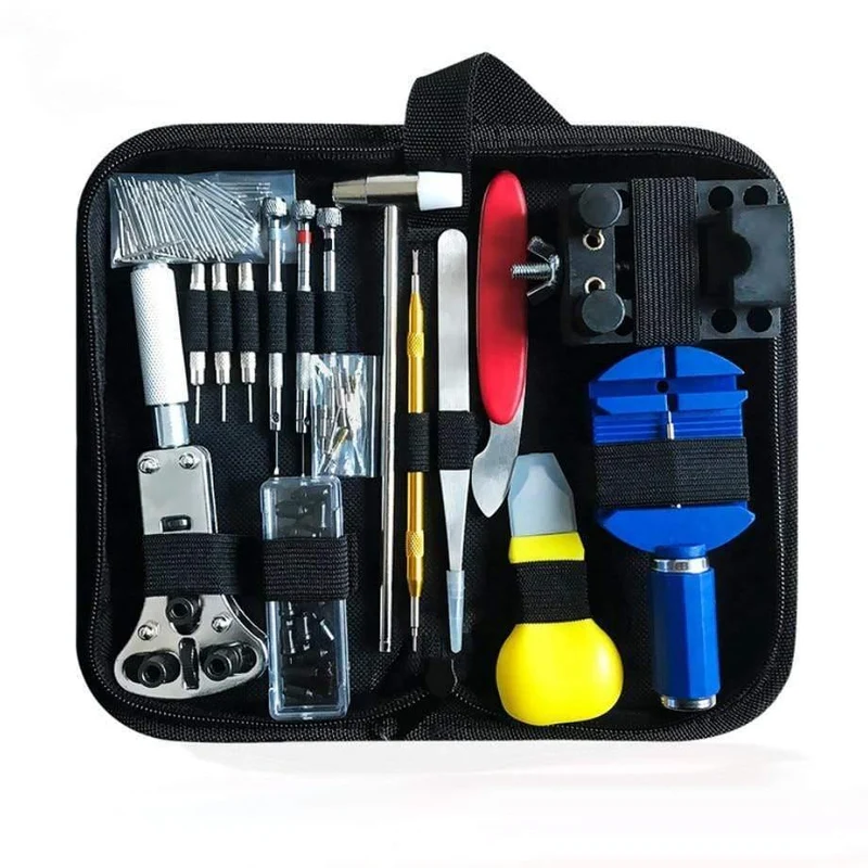 Uhrreparatur-Tools Kit Gehäuseöffner Link Federstab-Entferner Uhrmacher-Reparaturgeräte Set Schraubendreher Pinzette