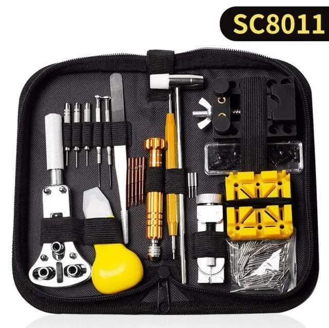 Uhrreparatur-Tools Kit Gehäuseöffner Link Federstab-Entferner Uhrmacher-Reparaturgeräte Set Schraubendreher Pinzette