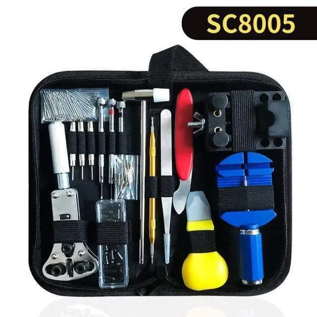 Uhrreparatur-Tools Kit Gehäuseöffner Link Federstab-Entferner Uhrmacher-Reparaturgeräte Set Schraubendreher Pinzette