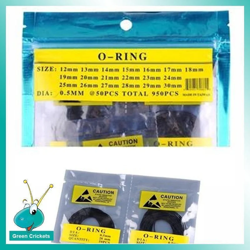 950pcs 0.5mm Durchmesser-Gummi-O-Ring-Uhr-Kasten-Rückseiten-Dichtung Gummidichtungs-Unterlegscheiben Ersatzuhr O-Ring Für Uhrmacher