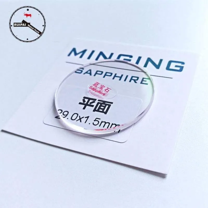 SF-150 1.5 mm Saphirkristall-Uhrenglas 35 mm 35.5 mm 36 mm 36.5 mm 37 mm 37.5 mm Saphir-Uhrenglas für Damenuhr