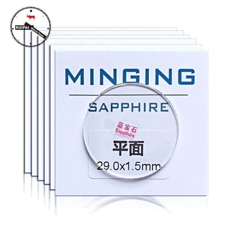 SF-150 1.5 mm Saphirkristall-Uhrenglas 35 mm 35.5 mm 36 mm 36.5 mm 37 mm 37.5 mm Saphir-Uhrenglas für Damenuhr