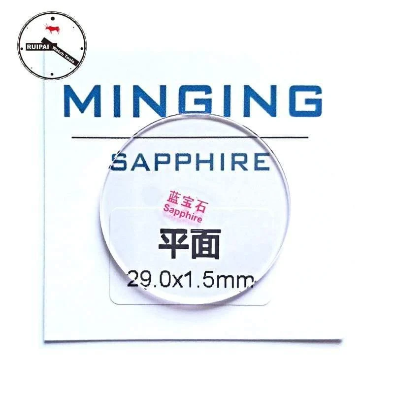 SF-150 1.5 mm Saphirkristall-Uhrenglas 35 mm 35.5 mm 36 mm 36.5 mm 37 mm 37.5 mm Saphir-Uhrenglas für Damenuhr