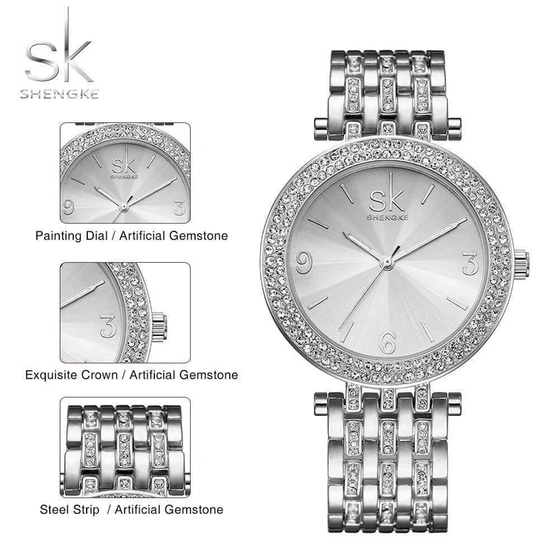 Frauen Uhr Marken Kristall Splitter Sexy Diamant Design Armband Uhren Damen Kristall Uhren Relogio feminino