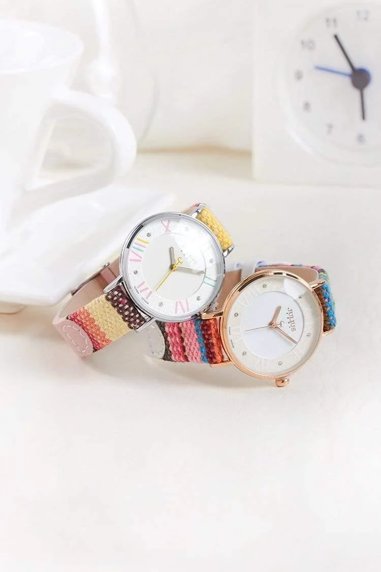 Drama Dame Damenuhr Japan Movt Strass Mode Uhr Stunden Kleid Armband Leder Mädchen Geburtstagsgeschenkbox