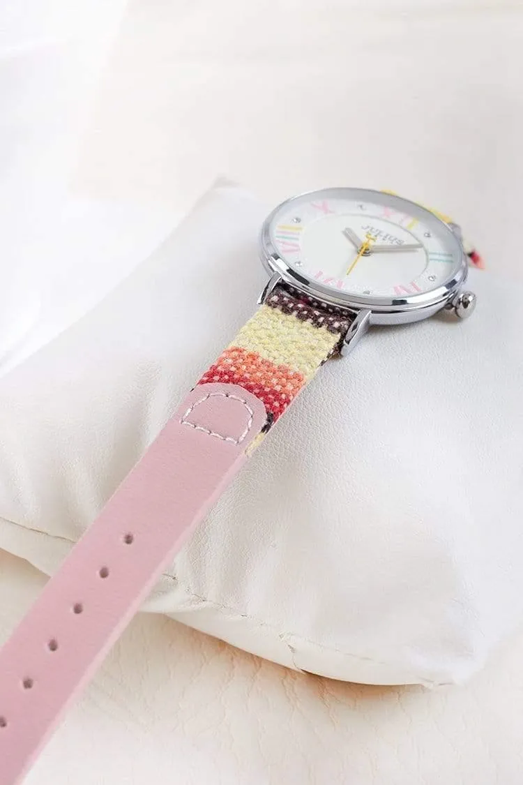Drama Dame Damenuhr Japan Movt Strass Mode Uhr Stunden Kleid Armband Leder Mädchen Geburtstagsgeschenkbox