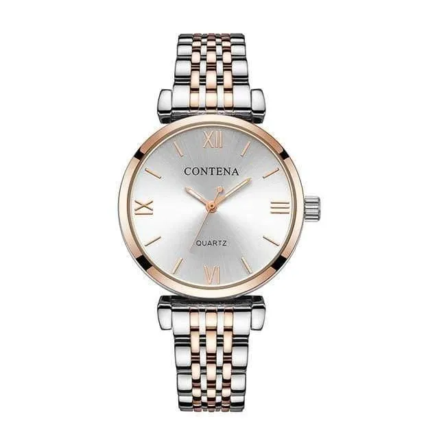 Frauen Armbanduhr Luxus Strass Voller Stahl frauen Uhren Quarz Saati Montre Femme Uhren Mujer Uhr