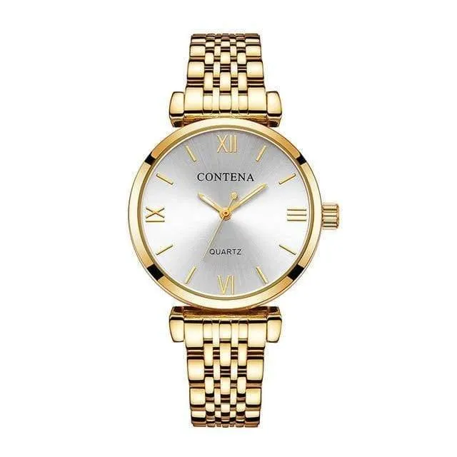 Frauen Armbanduhr Luxus Strass Voller Stahl frauen Uhren Quarz Saati Montre Femme Uhren Mujer Uhr