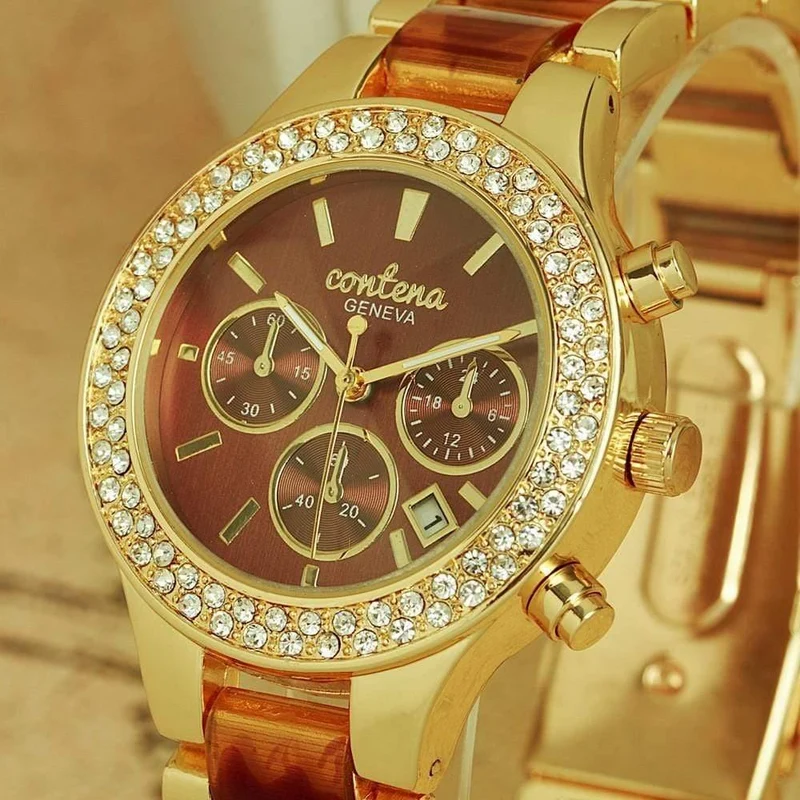 Frauen Uhren Top Marke Luxus Strass Uhr Frauen Uhren Kalender Damen Uhr Uhr reloj mujer relogio feminino