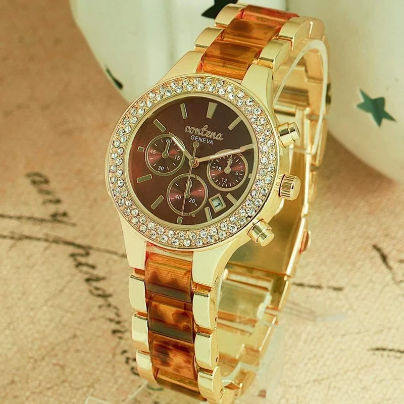 Frauen Uhren Top Marke Luxus Strass Uhr Frauen Uhren Kalender Damen Uhr Uhr reloj mujer relogio feminino