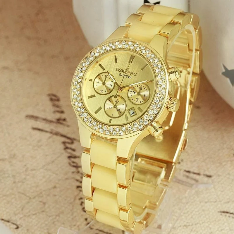 Frauen Uhren Top Marke Luxus Strass Uhr Frauen Uhren Kalender Damen Uhr Uhr reloj mujer relogio feminino