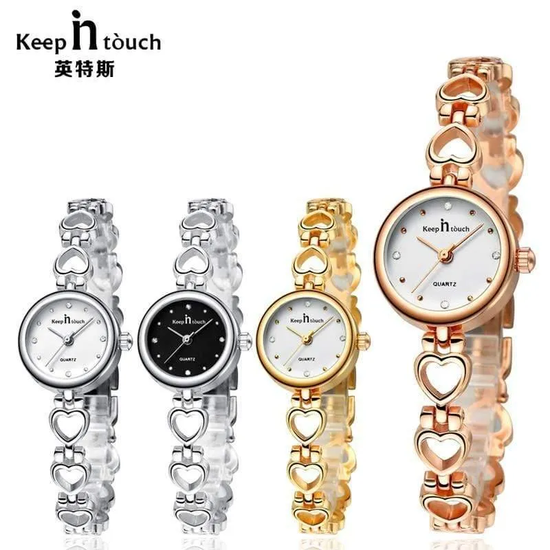 Uhr Damen Armband Gold Strass Damen Quarzuhr Wasserdicht Stoßfest mit Original Geschenkbox