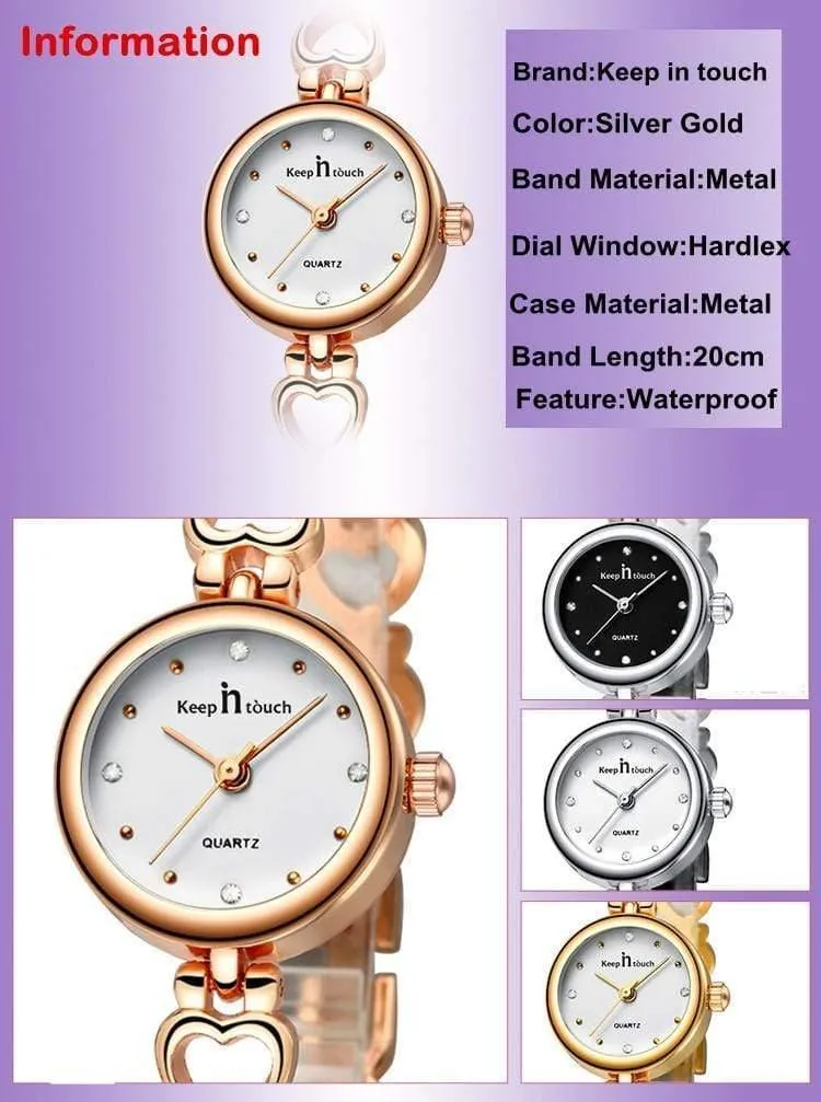 Uhr Damen Armband Gold Strass Damen Quarzuhr Wasserdicht Stoßfest mit Original Geschenkbox