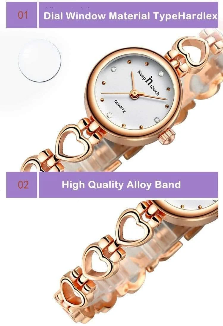Uhr Damen Armband Gold Strass Damen Quarzuhr Wasserdicht Stoßfest mit Original Geschenkbox