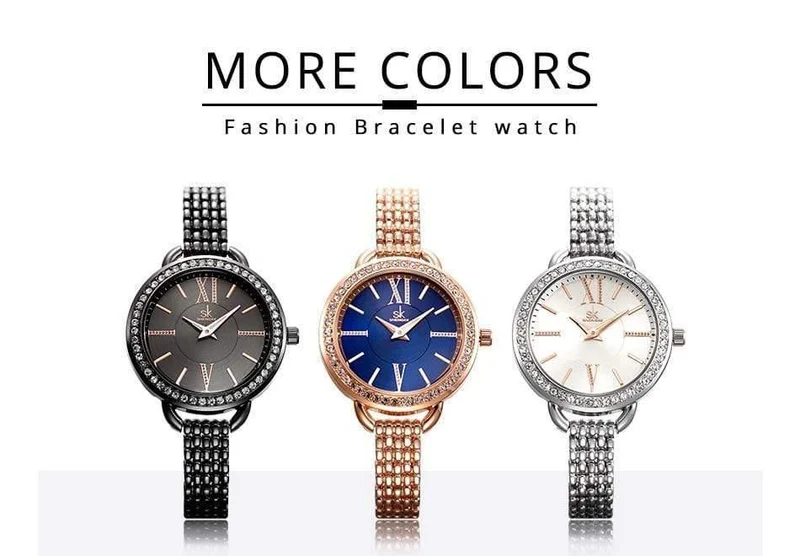 Schmuck Geschenke für Frauen Luxus Schwarz Stahl Quarzuhr Marke Frauen Uhren Mode Damen Uhr Relogio Feminino