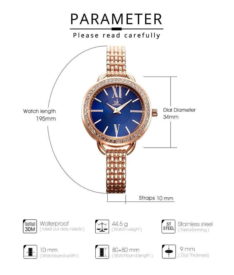 Schmuck Geschenke für Frauen Luxus Schwarz Stahl Quarzuhr Marke Frauen Uhren Mode Damen Uhr Relogio Feminino