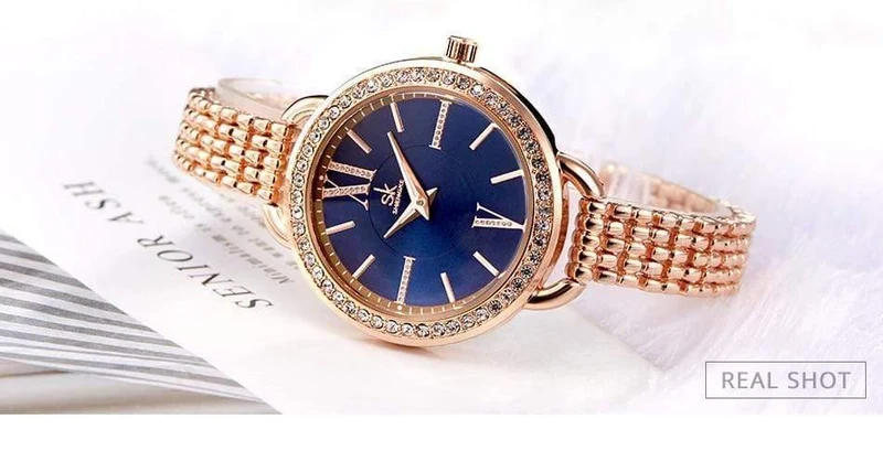 Schmuck Geschenke für Frauen Luxus Schwarz Stahl Quarzuhr Marke Frauen Uhren Mode Damen Uhr Relogio Feminino