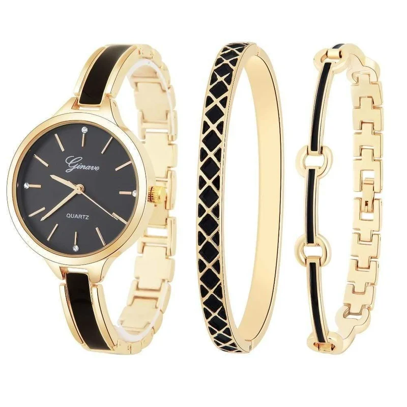 Uhr Frauen Rose Gold Armband Uhr Sets Luxus Einfache Damen Weibliche Mädchen Stunde Casual Quarz Armbanduhren
