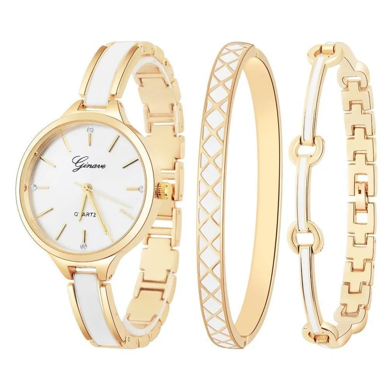 Uhr Frauen Rose Gold Armband Uhr Sets Luxus Einfache Damen Weibliche Mädchen Stunde Casual Quarz Armbanduhren