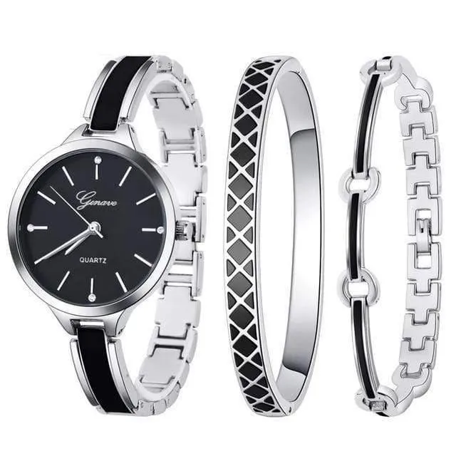 Uhr Frauen Rose Gold Armband Uhr Sets Luxus Einfache Damen Weibliche Mädchen Stunde Casual Quarz Armbanduhren