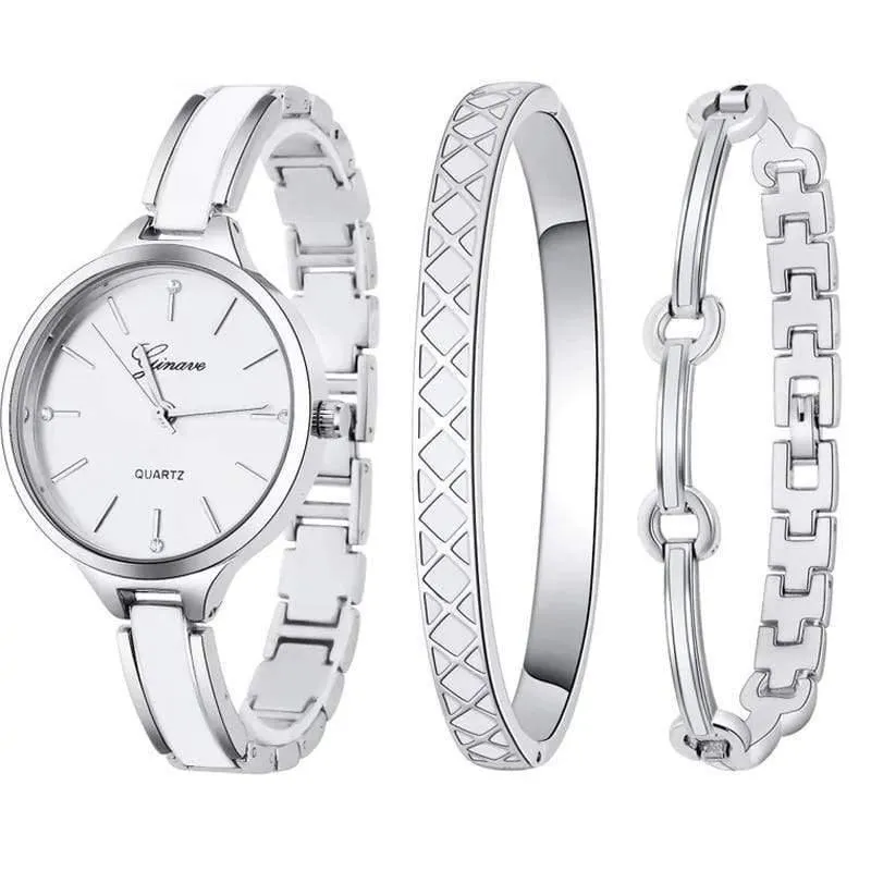 Uhr Frauen Rose Gold Armband Uhr Sets Luxus Einfache Damen Weibliche Mädchen Stunde Casual Quarz Armbanduhren