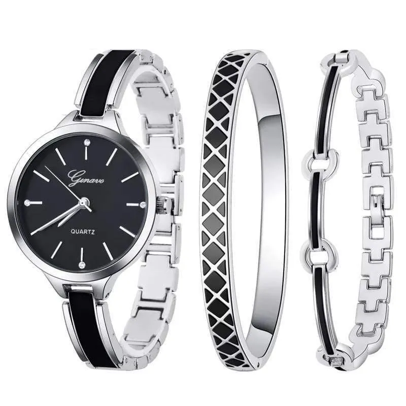 Uhr Frauen Rose Gold Armband Uhr Sets Luxus Einfache Damen Weibliche Mädchen Stunde Casual Quarz Armbanduhren