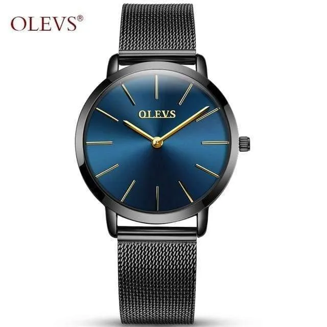 Frau Uhr Marke Weibliche Uhr Goldene Edelstahl Damen Ultra dünne Quarz Handgelenk Uhren Luxus Wasserdicht Uhr