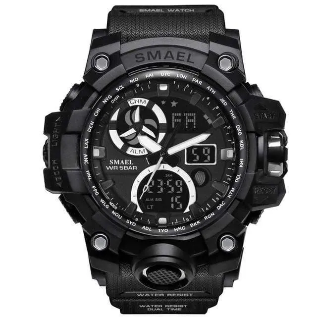 Uhren Marke Digitale Hintergrundbeleuchtung Relogio Masculino Uhr Männer Military LED Armbanduhren 1545C Militär Uhr Männer Wasserdicht