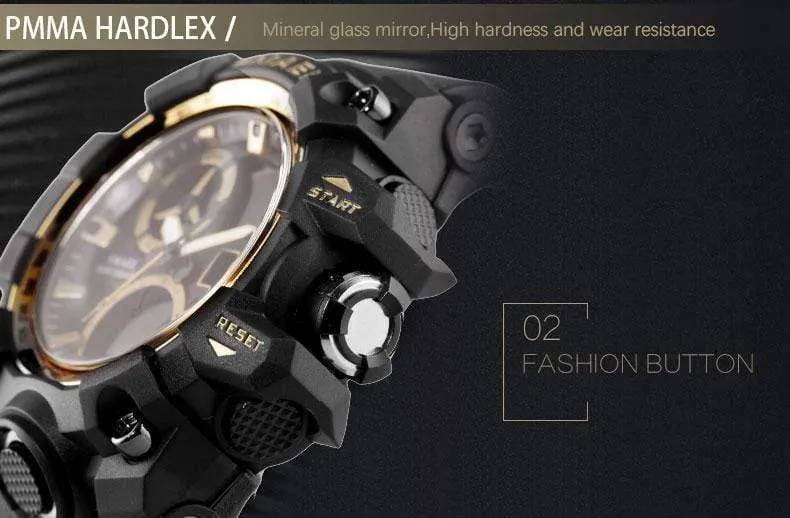 Uhren Marke Digitale Hintergrundbeleuchtung Relogio Masculino Uhr Männer Military LED Armbanduhren 1545C Militär Uhr Männer Wasserdicht