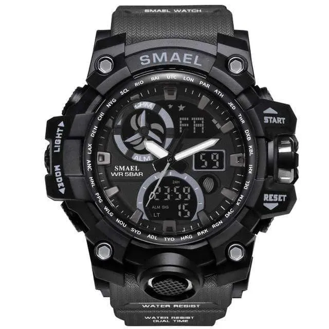 Uhren Marke Digitale Hintergrundbeleuchtung Relogio Masculino Uhr Männer Military LED Armbanduhren 1545C Militär Uhr Männer Wasserdicht