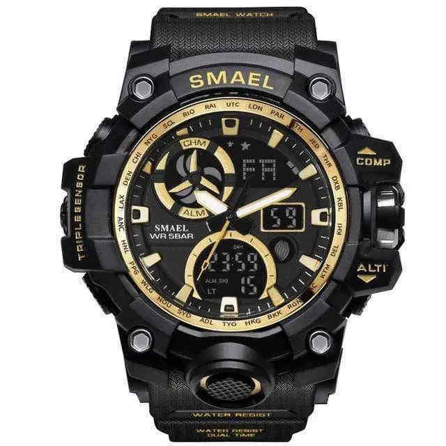 Uhren Marke Digitale Hintergrundbeleuchtung Relogio Masculino Uhr Männer Military LED Armbanduhren 1545C Militär Uhr Männer Wasserdicht