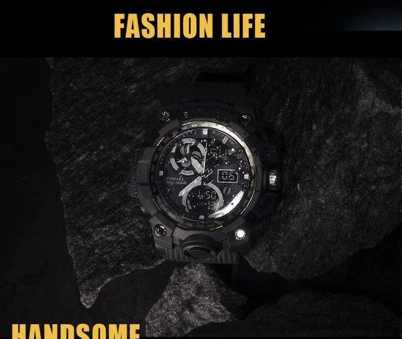 Uhren Marke Digitale Hintergrundbeleuchtung Relogio Masculino Uhr Männer Military LED Armbanduhren 1545C Militär Uhr Männer Wasserdicht