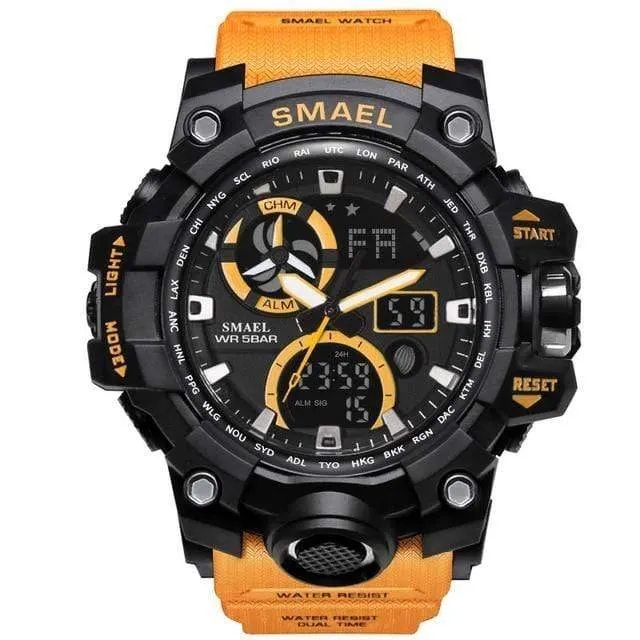 Uhren Marke Digitale Hintergrundbeleuchtung Relogio Masculino Uhr Männer Military LED Armbanduhren 1545C Militär Uhr Männer Wasserdicht